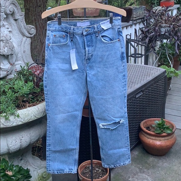 TOPSHOP Editor destroyed rigid straight leg - Picture 2 of 10